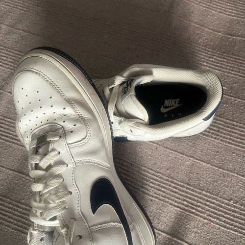 Nike Air Force 1 Low like new, white with blue swoosh, size 43
