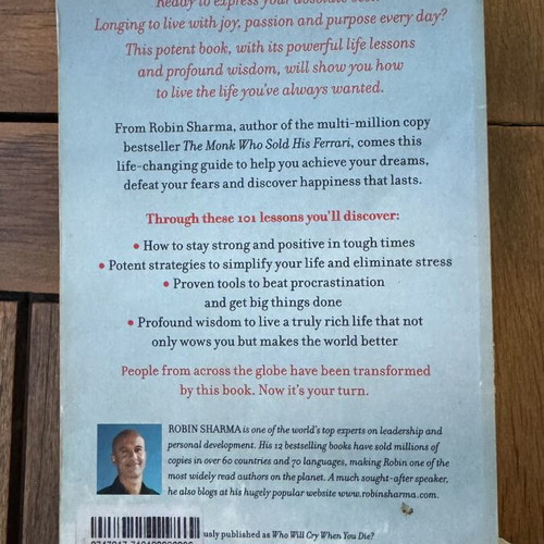 Robin Sharma Life Lessons From The Monk Who Sold His Ferrari book like new, English