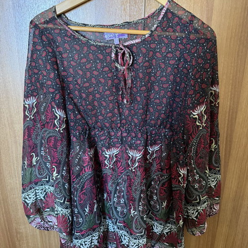 Miss You airy printed blouse like new, size S
