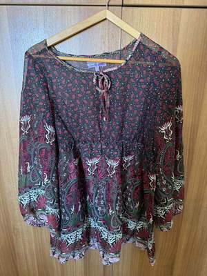 Miss You airy printed blouse like new, size S