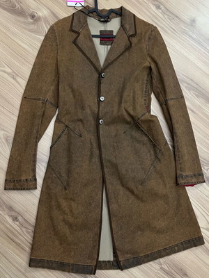 Τζιν παλτό καινούργιο BSB μέγεθος S μπλε καφέ