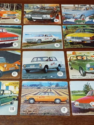 Collector's Cardboard Stickers of Retro Cars
