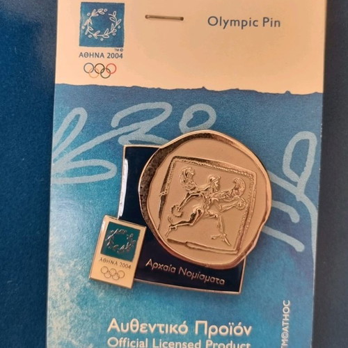 Athens 2004 pins new, ancient coins series set of 7