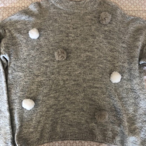 Bershka sweater with pom poms size M