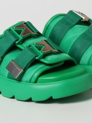 Πέδιλα Bottega Veneta Flash πράσινα καινούργια, μέγεθος 42