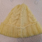 Knitted handmade hat new, yellow