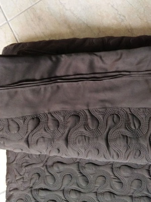 Double quilt new dark brown 300 thread embossed