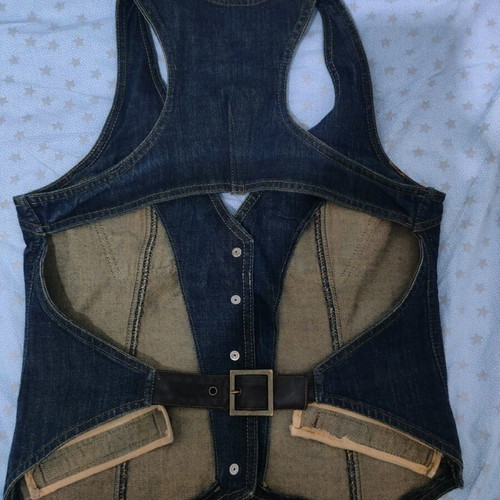 Rebecca Blu denim vest medium like new, blue with back opening