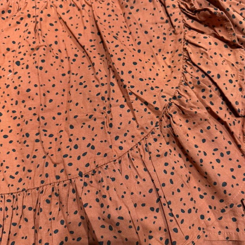 H&M mini cotton skirt like new, orange and red