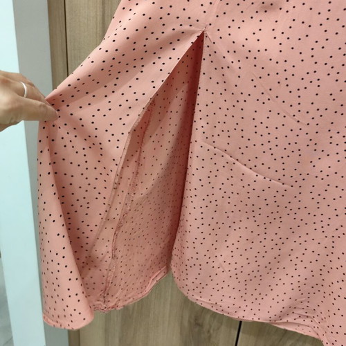 New Look pink polka dot midi skirt like new, EU 40