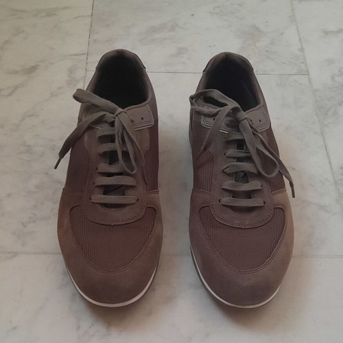 Geox sneakers men's size 42 suede brown gray like new