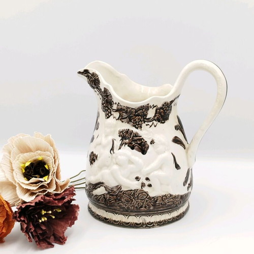 Vintage wine pitcher used, 1940s, Mullbär Mulberry Uppsala Ekeby Gefle