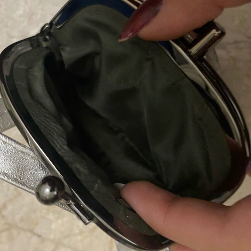 Wallet bag like new, silver