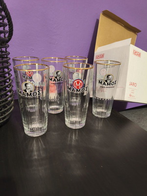Mamos Beer Glasses 0.3L Set of 6 New with Box