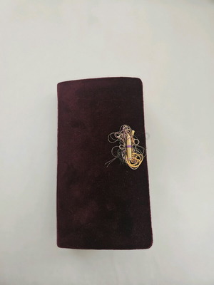 Handmade artistic notebook like new with velvet cover