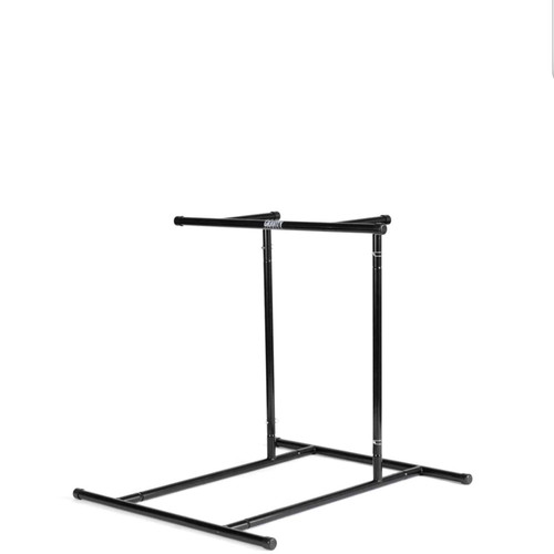 Portable Pull up, Push up and Dip Rack used, floor-standing
