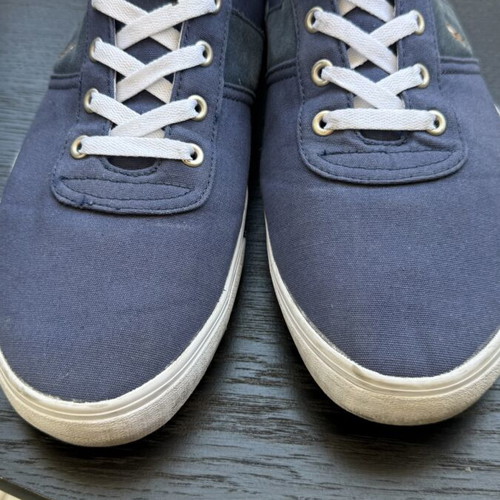 Polo Ralph Lauren Hanford sneakers size 46, used, blue cotton and leather