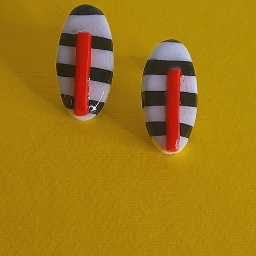 Handmade M-art Studio earrings new, polymer clay