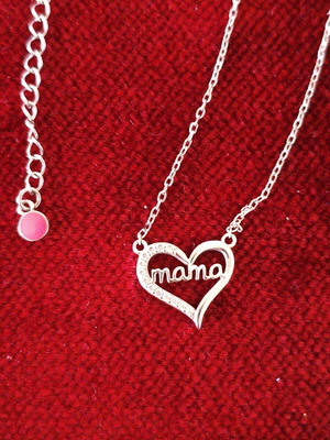 Ασημένιο κολιέ 925 Anna Maria Mazaraki «Mama» με ζιργκόν
