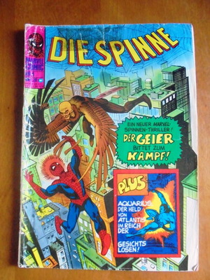 Spiderman #4 German edition comic book used, poor condition