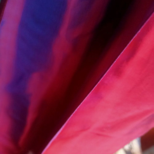Chinese silk scarf like new, deep red and purple, 156x45cm