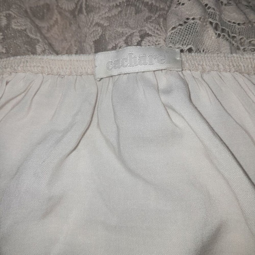 Cacharel women's blouse like new with lace beige, sizes XL to 4XL