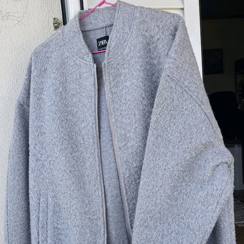 Zara bomber jacket γκρι μέγεθος L σαν καινούργιο