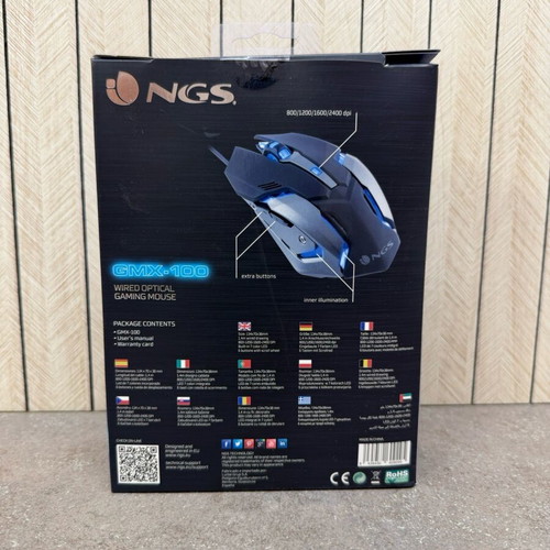NGS GMX-100 Wired Optical Gaming Mouse new