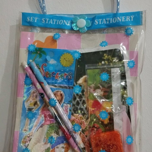 Office set new with scented notebook and Barbie stickers