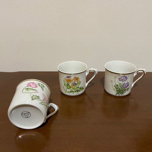Flora Graeca collectible porcelain cup set by Niki Goulandri new