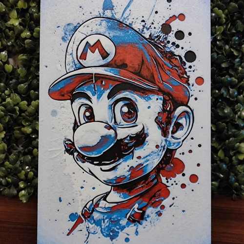 Super Mario Hueforge 3D printed embossed portrait new