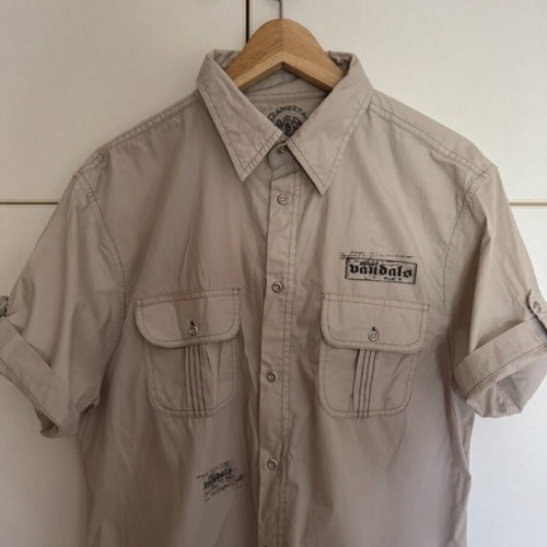 Royal Vandals short-sleeve shirt men's like new, size M, beige