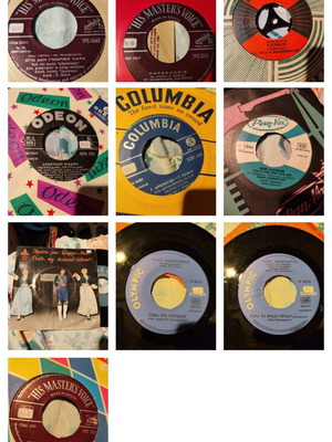 20 Rare 45 RPM Vinyl Records Collection, Laiko and Folk