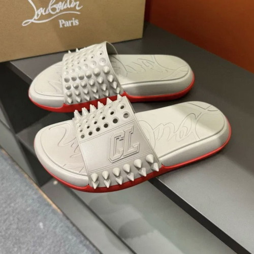 Christian Louboutin Ανδρικές Παντόφλες Νέες Μαύρο και Γκρι