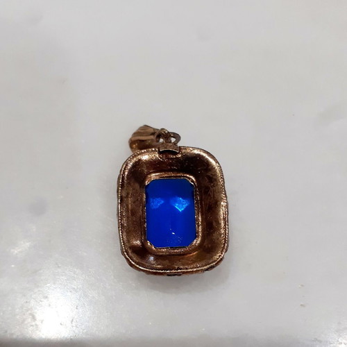 Vintage pendant with blue stone, 1970s, like new