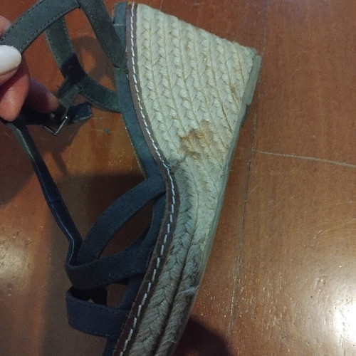 Oysho platform sandals size 38, like new, grey