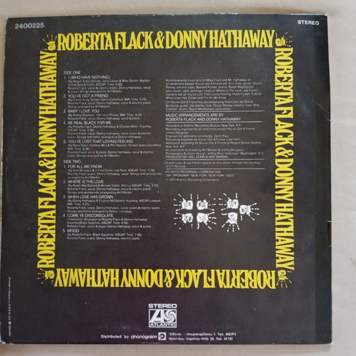 Roberta Flack & Donny Hathaway vinyl like new