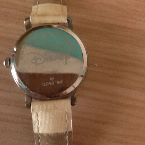 Disney children's watch used, beige for girls