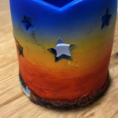 Naxos souvenir ceramic hand-painted lantern used