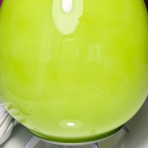Glass table lamp light green new