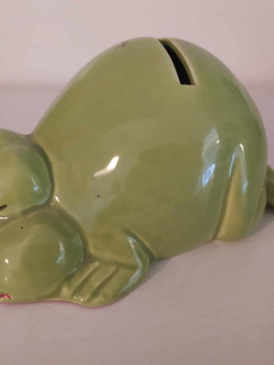 Ceramic frog piggy bank like new