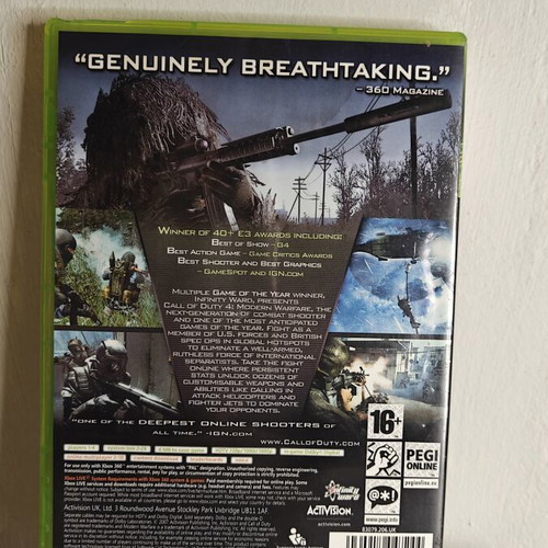 Call of Duty 4 Modern Warfare Xbox 360 game