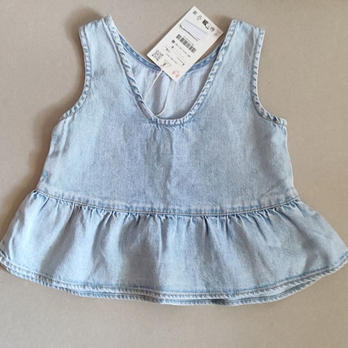 Zara kids denim top and pants set new, blue, size 116cm