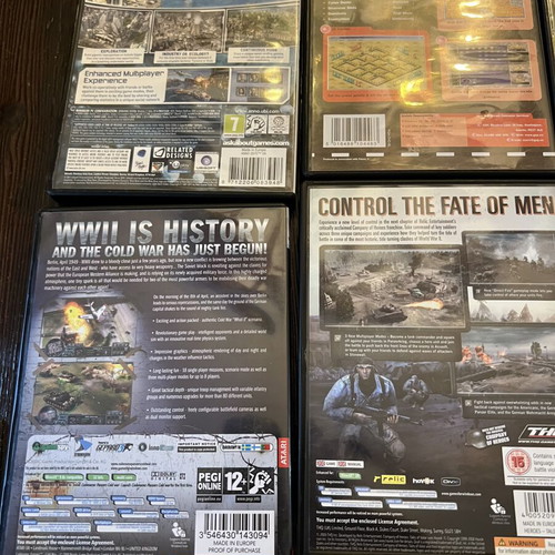 PC games pack of 8 used, strategy, action, simulation