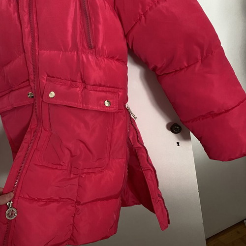 DKNY fuchsia puffer jacket, size L