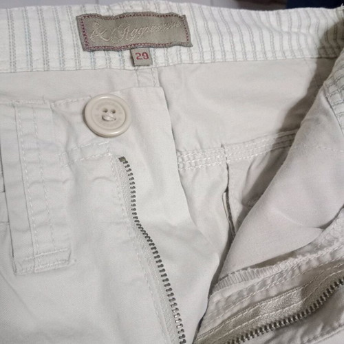 Cargo pants beige women's like new with metal zipper