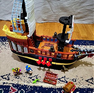 Fisher Price Imaginext Vintage Pirate Ship - Πειρατικό Πλοίο 2001 με φιγούρες δράσης - πειρατές