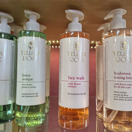 Yellow Rose skincare set, 500ml bottles