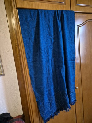 Scarf petrol with subtle shimmer like new