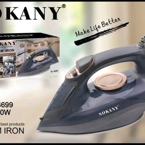 Sokany steam iron 2200W new with ceramic soleplate and steam functions